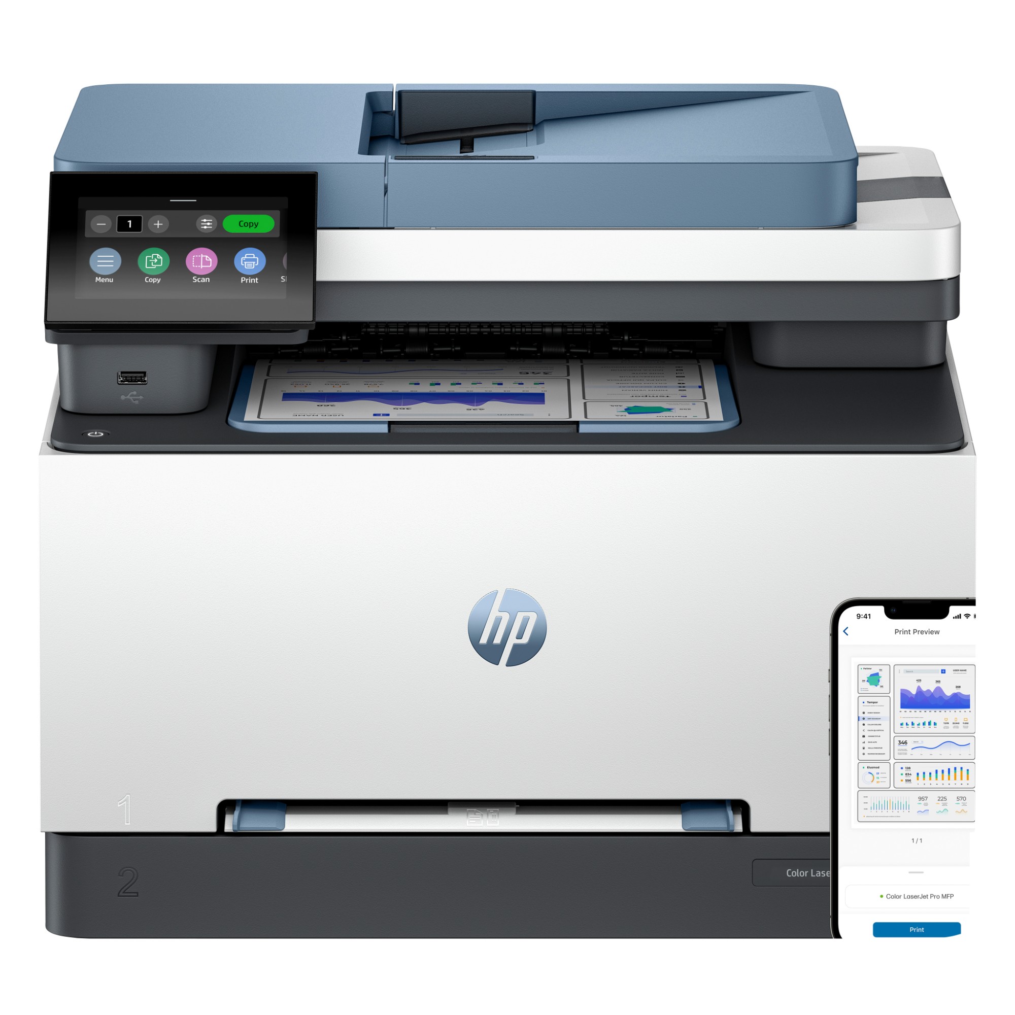 HP Color LaserJet Pro LaserJet Pro 3302fdw Wireless Multifunction Color Printer, Copier, Scanner; Duplex