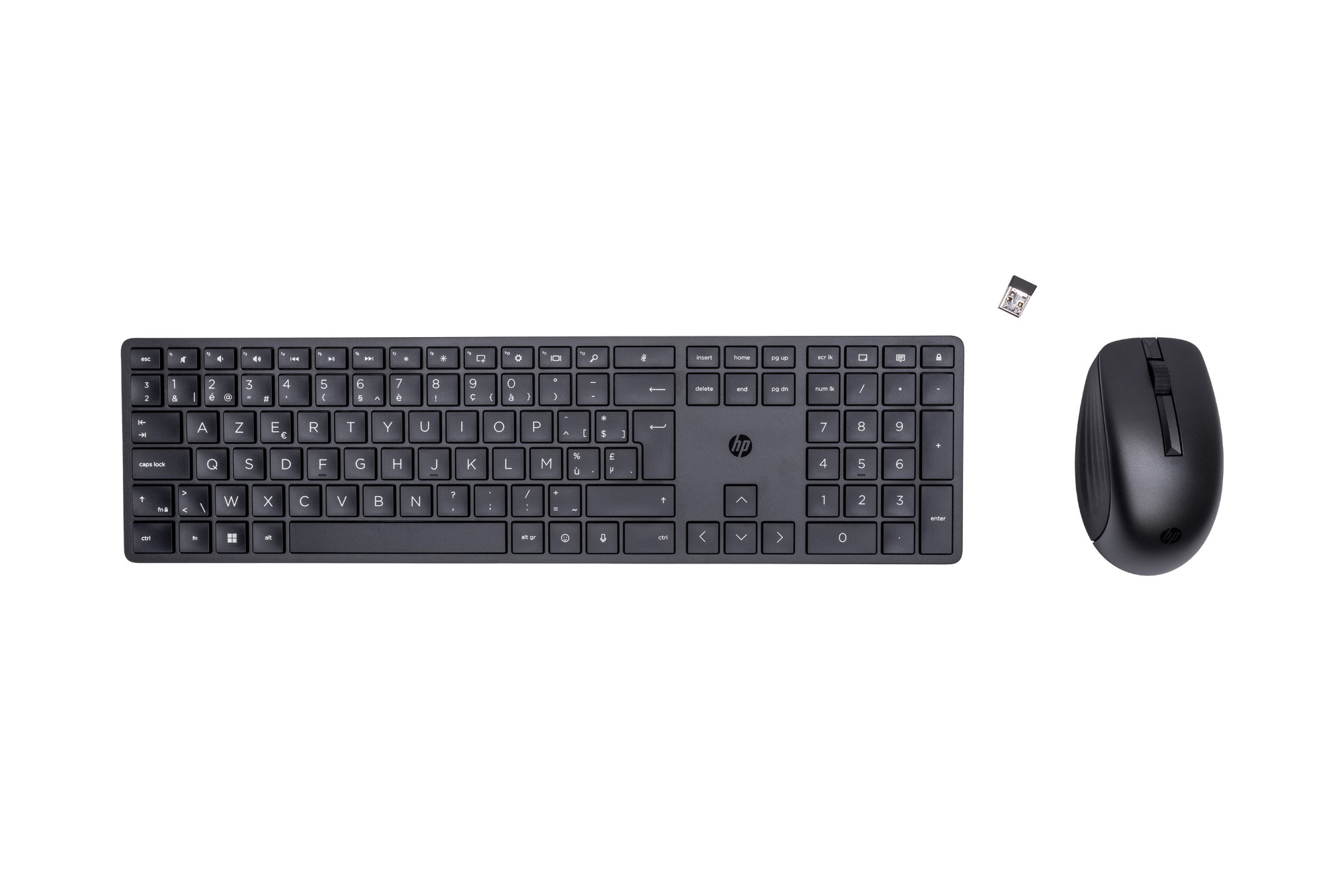 HP 650 Wireless and Mouse Combo keyboard Mouse included Home RF Wireless AZERTY Belgian Black