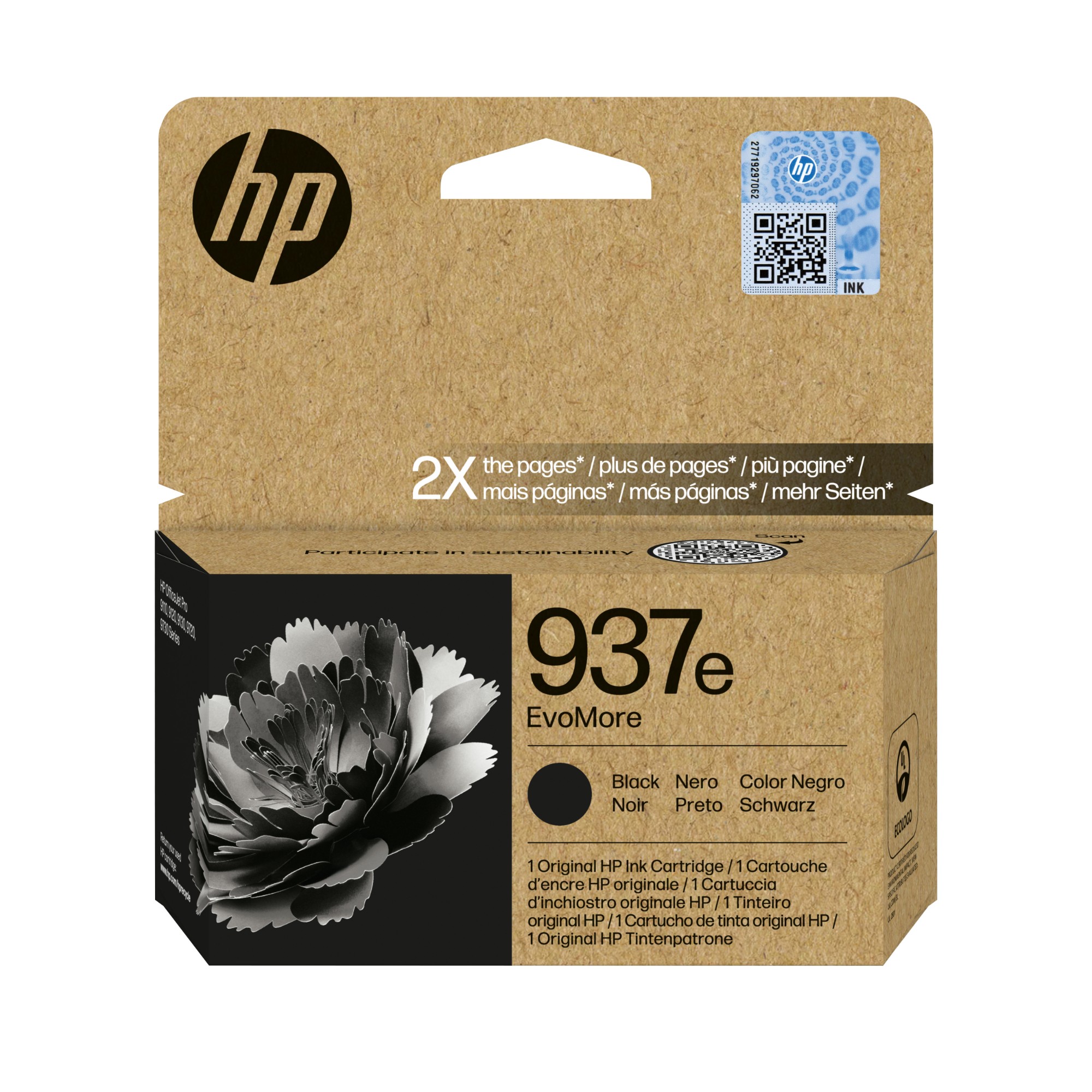 HP 4S6W9NE/937E Printhead cartridge black Evomore, 2.5K pages ISO/IEC 19752 for HP OJ Pro 9100/e