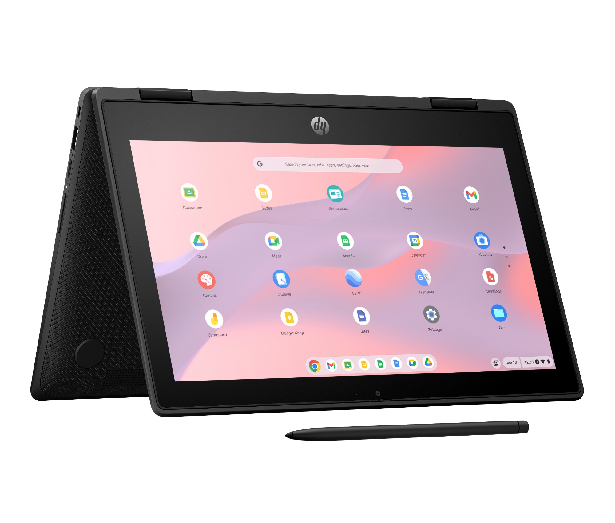 HP Fortis Flip G1m 11 inch Chromebook 520 29.5 cm (11.6") Touchscreen HD 4 GB LPDDR4x-SDRAM 32 GB eMMC Wi-Fi 6 (802.11ax) Black