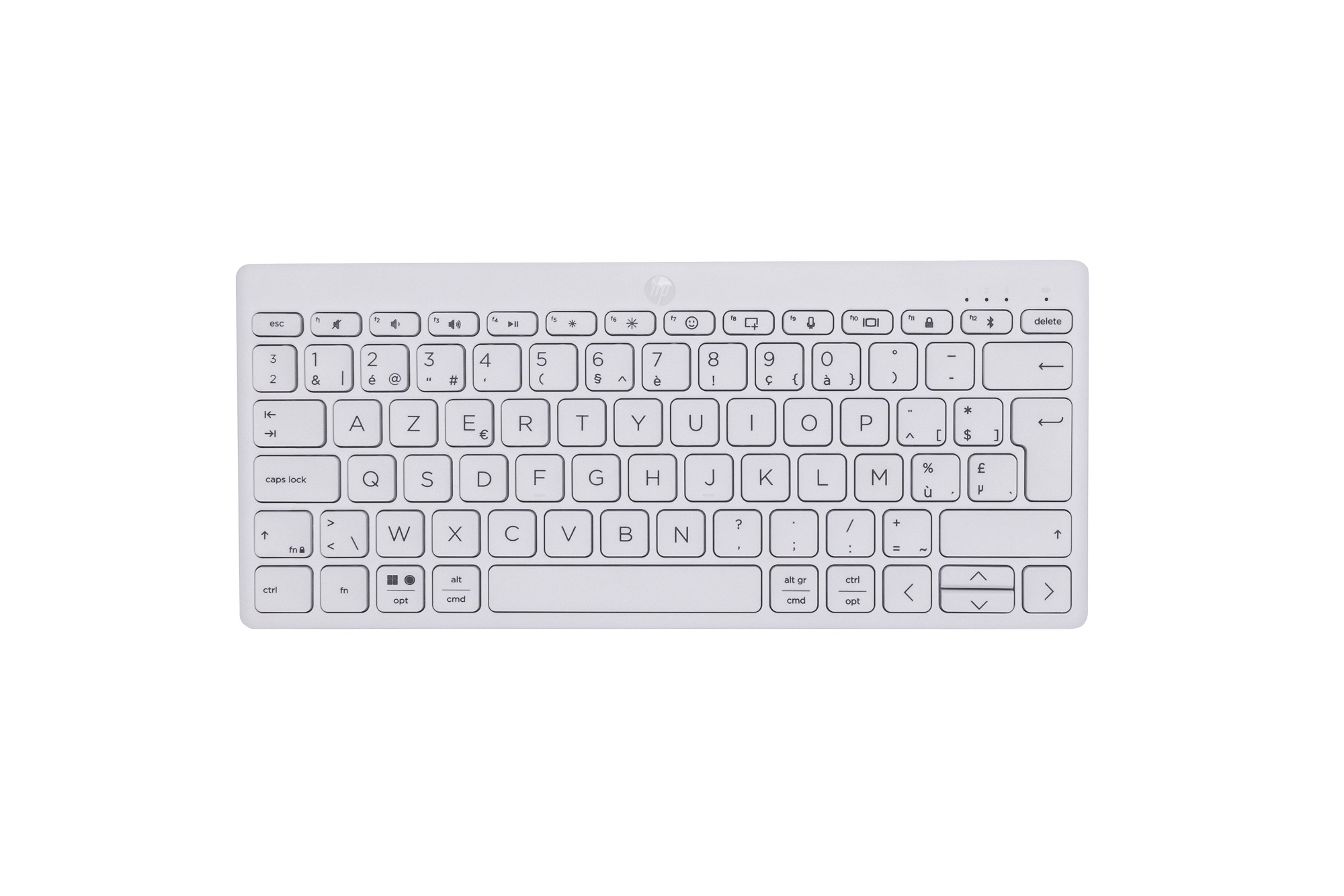 HP 350 Compact Multi-Device Bluetooth keyboard Home AZERTY Belgian White