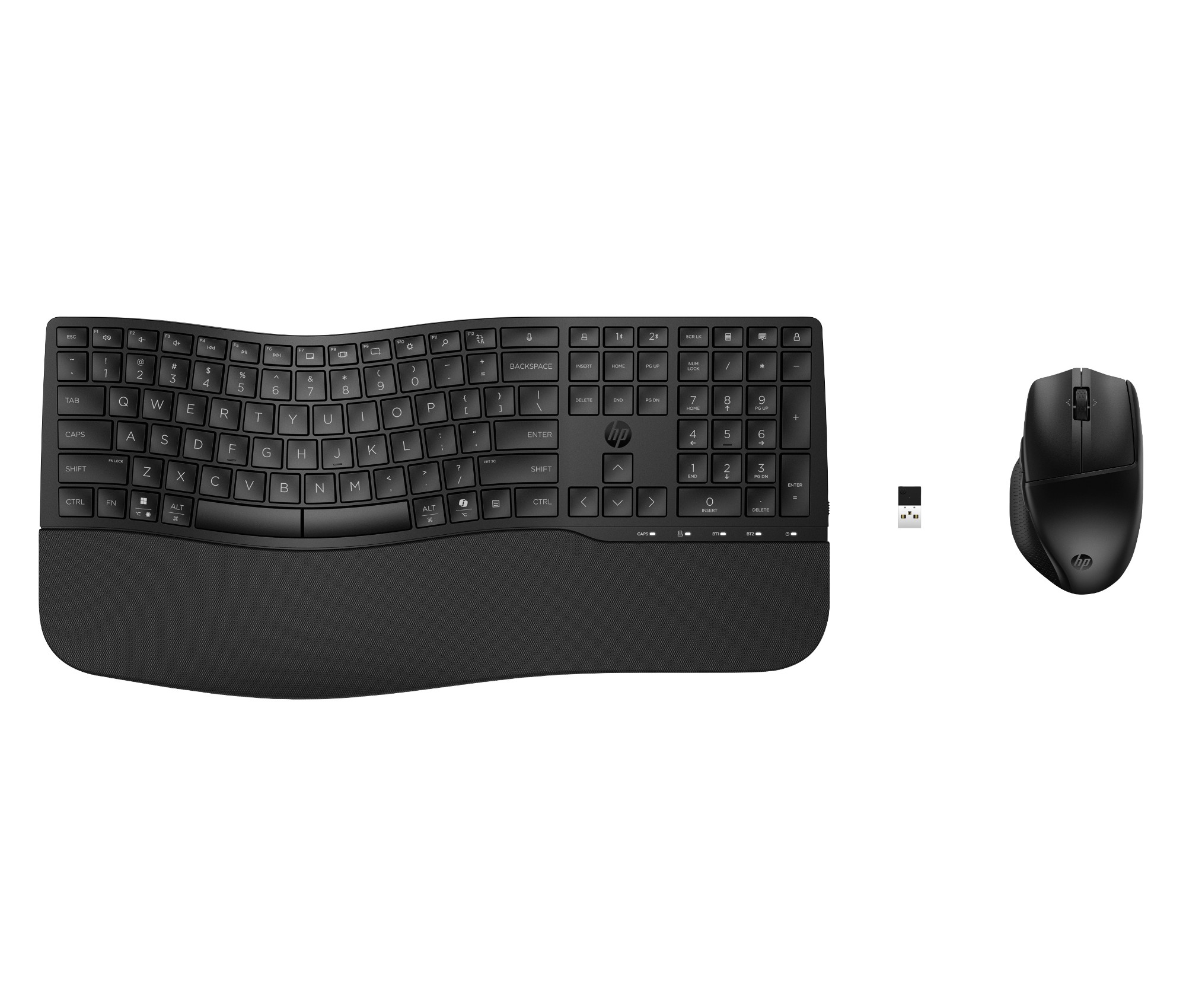 HP 680 CFT Dual-Mode KB/Mse Combo FR keyboard Mouse included Home RF Wireless + Bluetooth Black