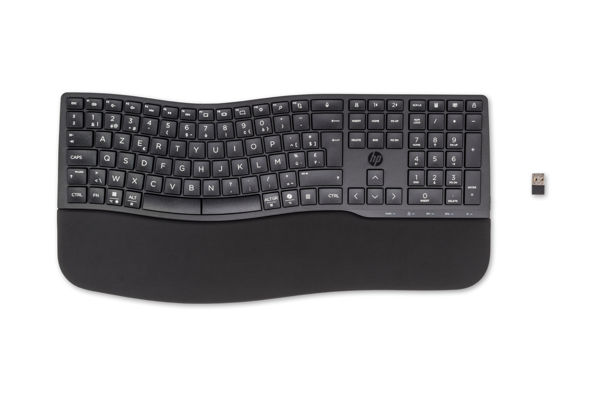 HP 680 Comfort Dual-Mode keyboard Home RF Wireless + Bluetooth AZERTY Belgian Black