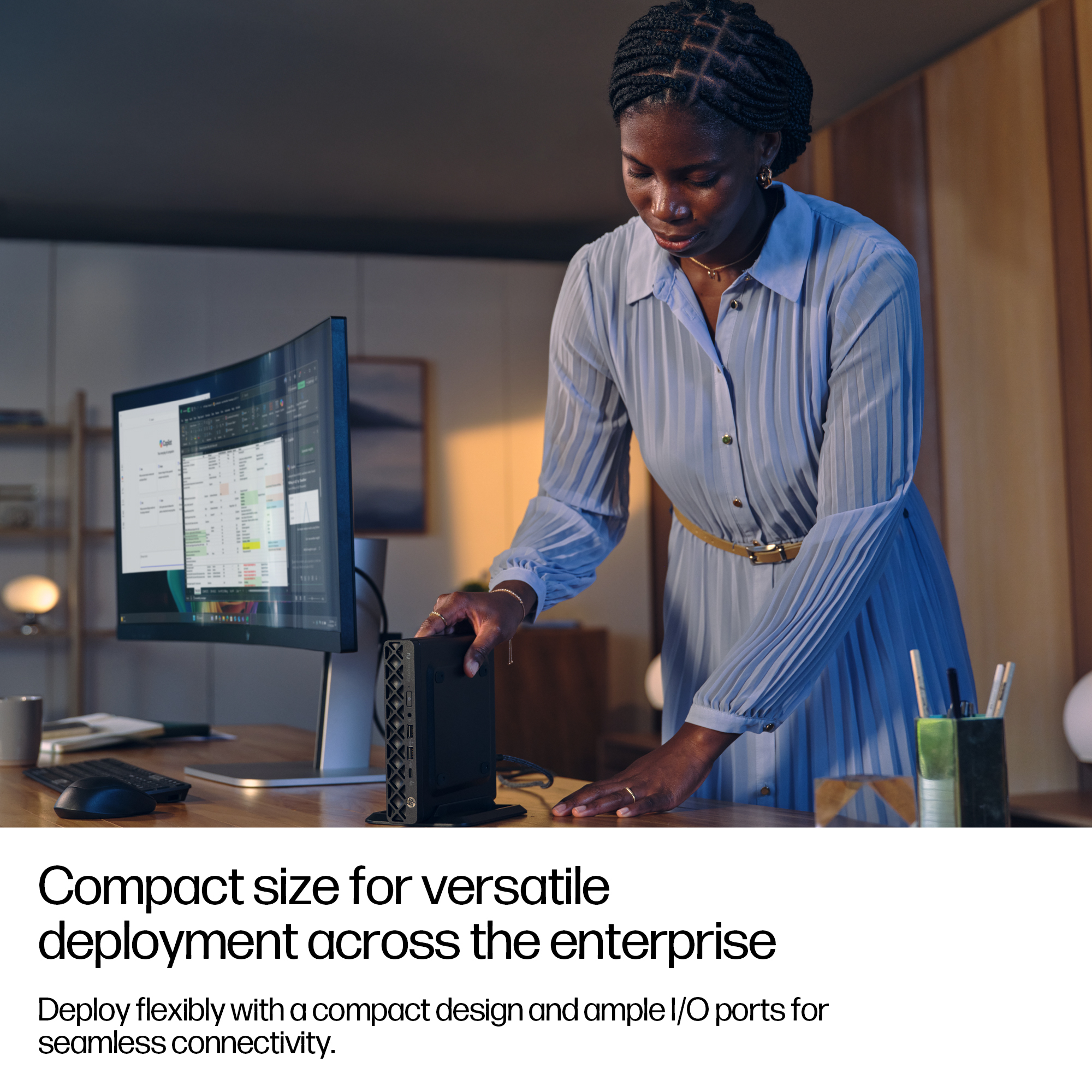 HP EliteDesk 8 G1a Next Gen AI AMD Ryzen Al 7 350 32 GB DDR5-SDRAM 1 TB SSD Windows 11 Pro Mini PC Black