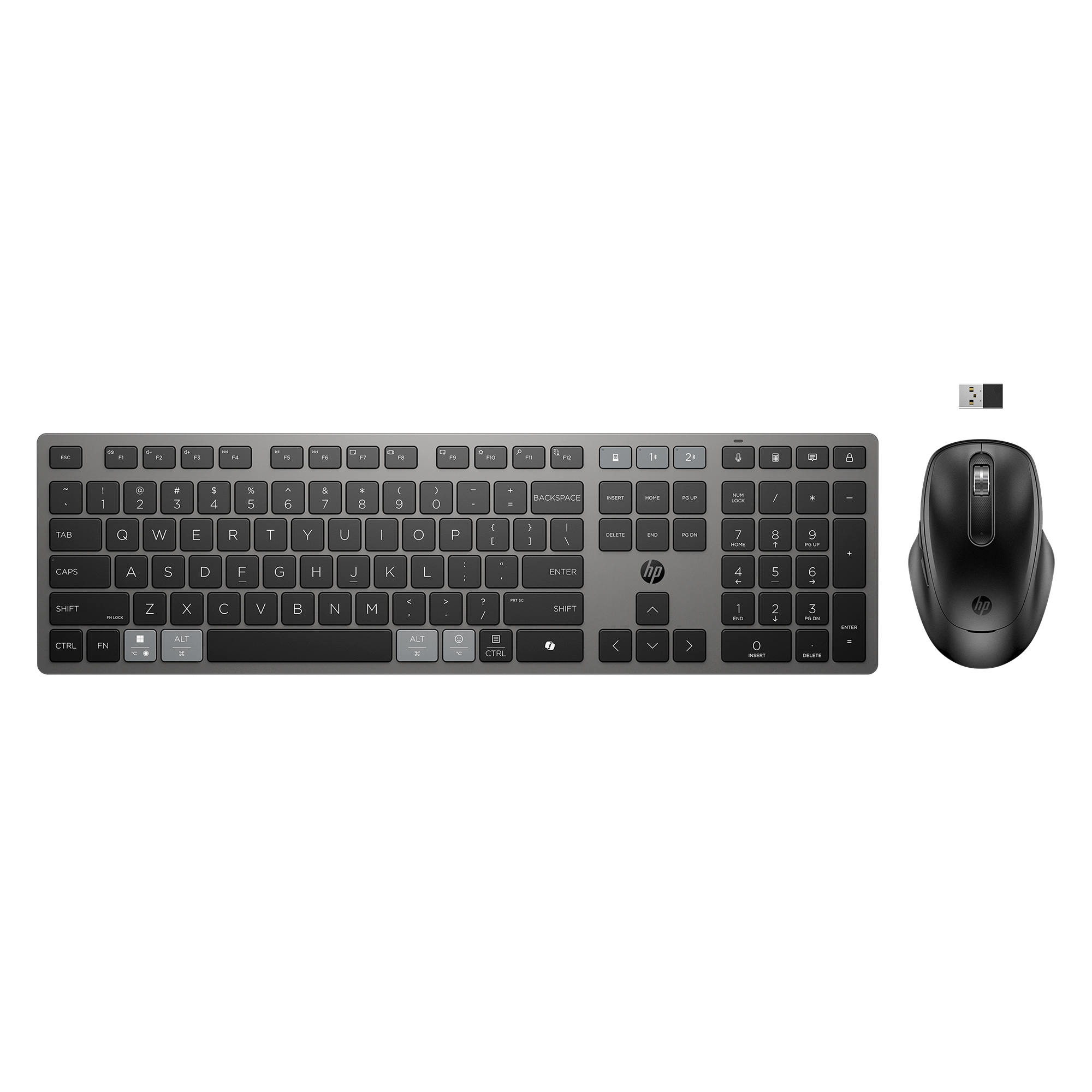 HP 725 Multi-Device Rechargeable Wireless Keyboard and Mouse Combo