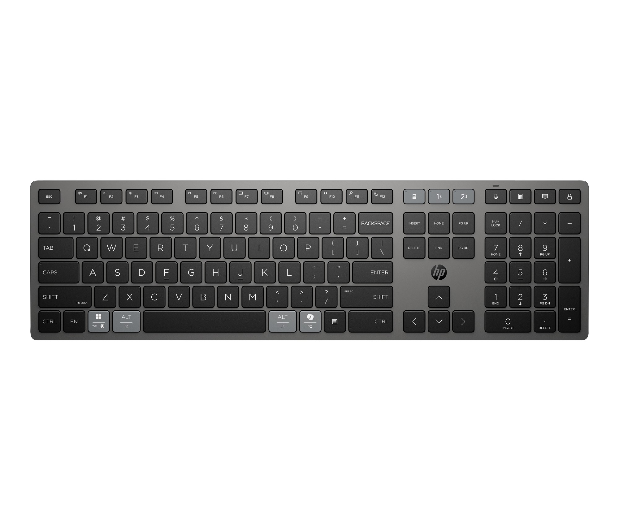 HP STORE 3PL keyboard Home/Office RF Wireless + Bluetooth Grey