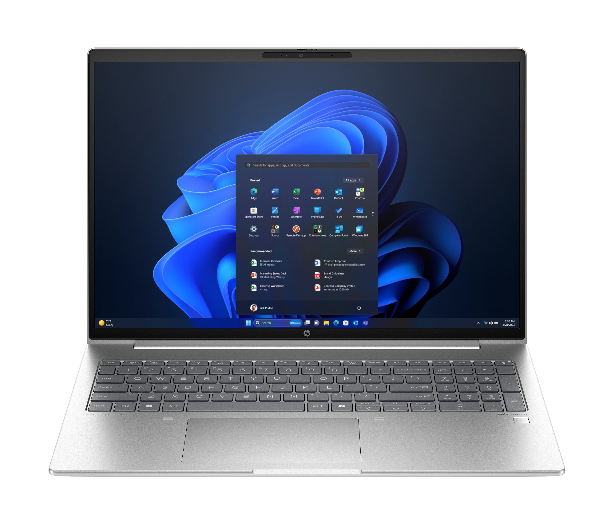 HP ProBook 460 G11 Wolf Pro Security Edition Intel Core Ultra 7 155U Laptop 40.6 cm (16") WUXGA 32 GB DDR5-SDRAM 512 GB SSD Wi-Fi 6E (802.11ax) Windows 11 Pro AI PC Silver