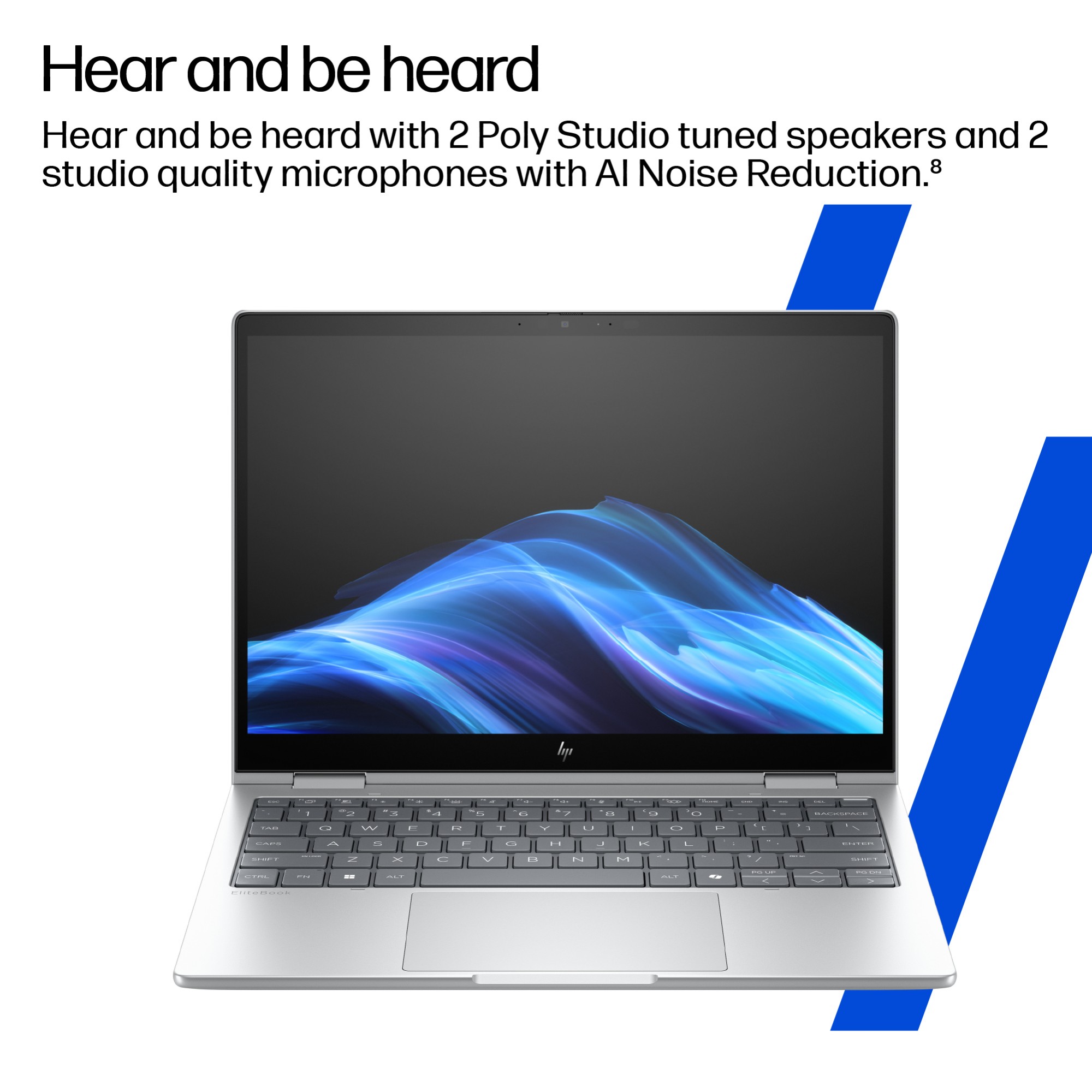 HP EliteBook 8 Flip G1i AI PC Intel Core Ultra 7 255U Hybrid (2-in-1) 33.8 cm (13.3") Touchscreen WUXGA 32 GB LPDDR5x-SDRAM 1 TB SSD Wi-Fi 7 (802.11be) Windows 11 Pro Silver