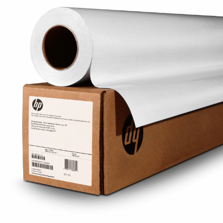 HP Paper bright white 24inch 45m roll 4-pack large format media 45.7 m Matt