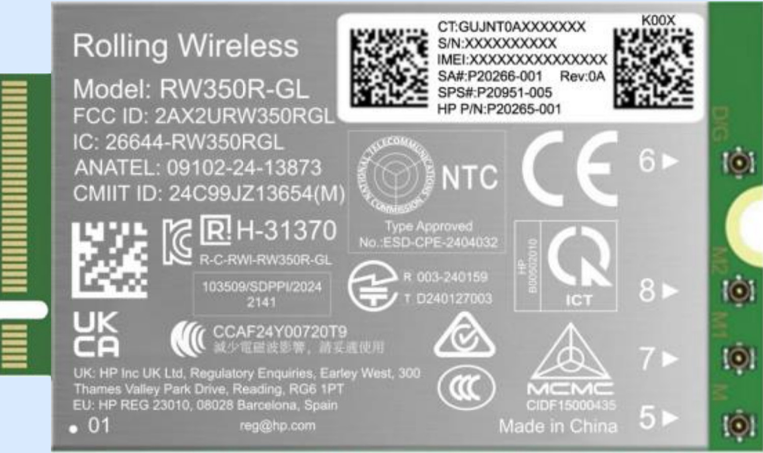HP 4G LTE-Advanced Pro Cat19 WWAN Internal