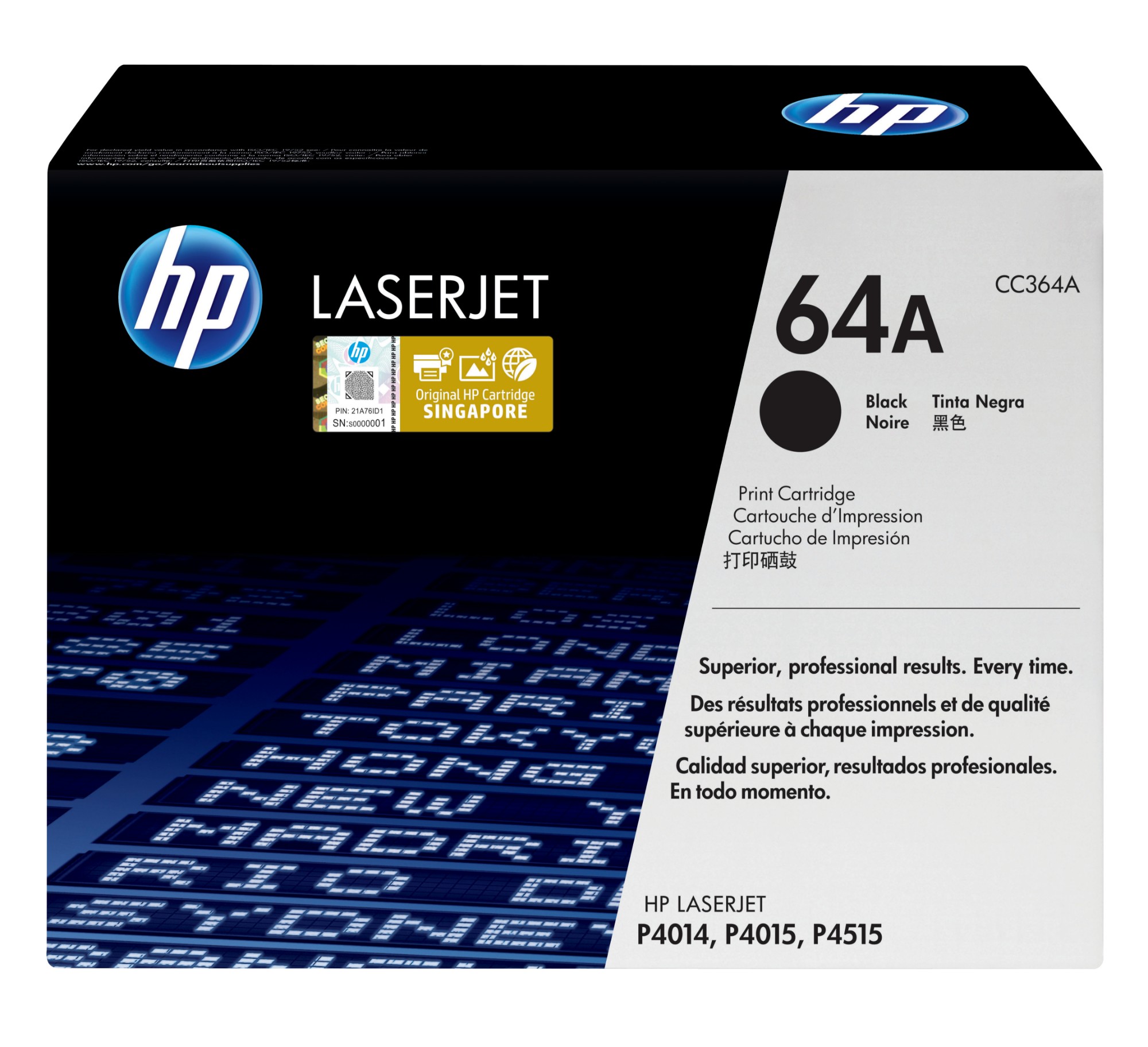 HP CC364A/64A Toner cartridge black, 10K pages ISO/IEC 19752 for HP LaserJet P 4014/4015