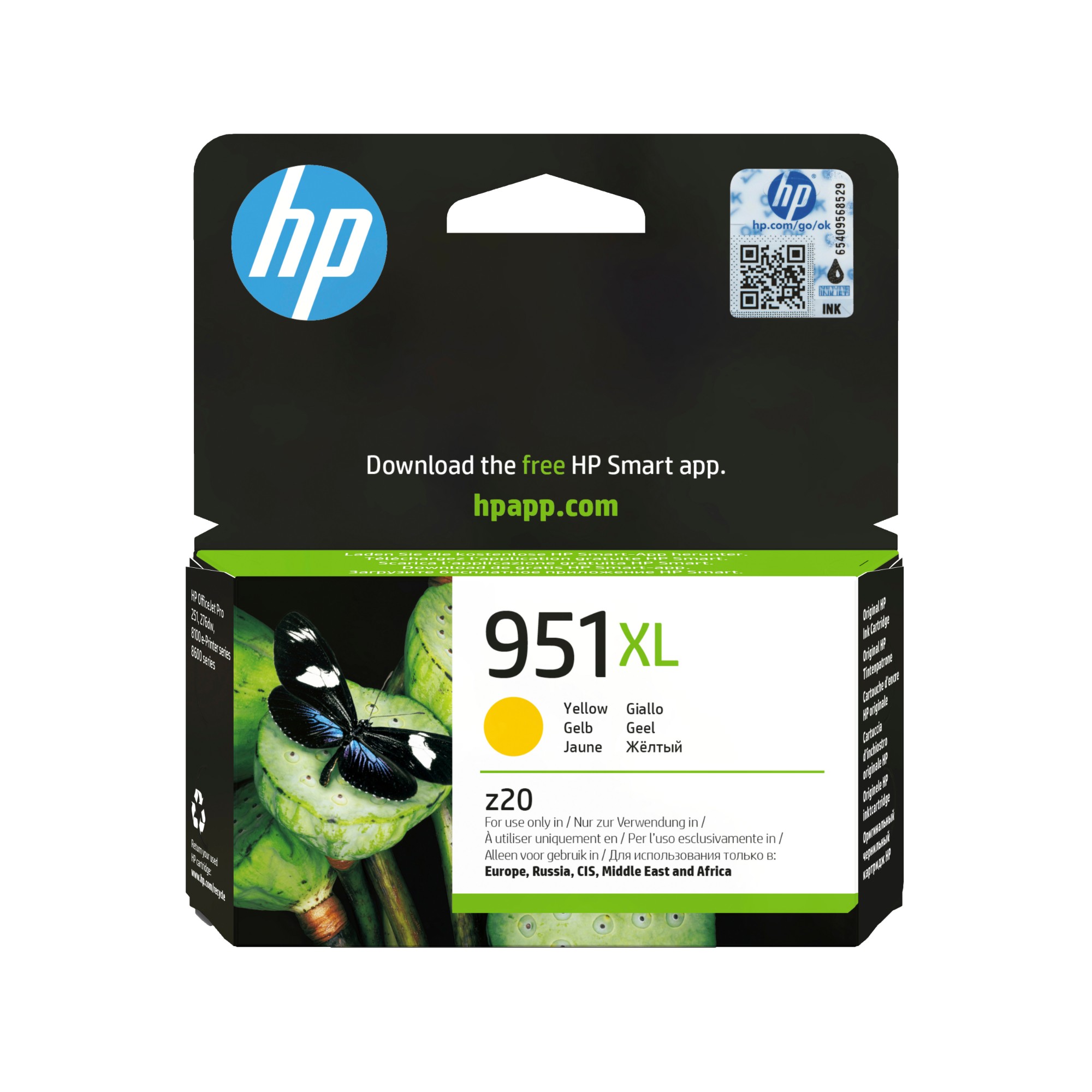 HP CN048AE/951XL Ink cartridge yellow high-capacity, 1.5K pages ISO/IEC 24711 17ml for HP OfficeJet Pro 8100/8610/8620