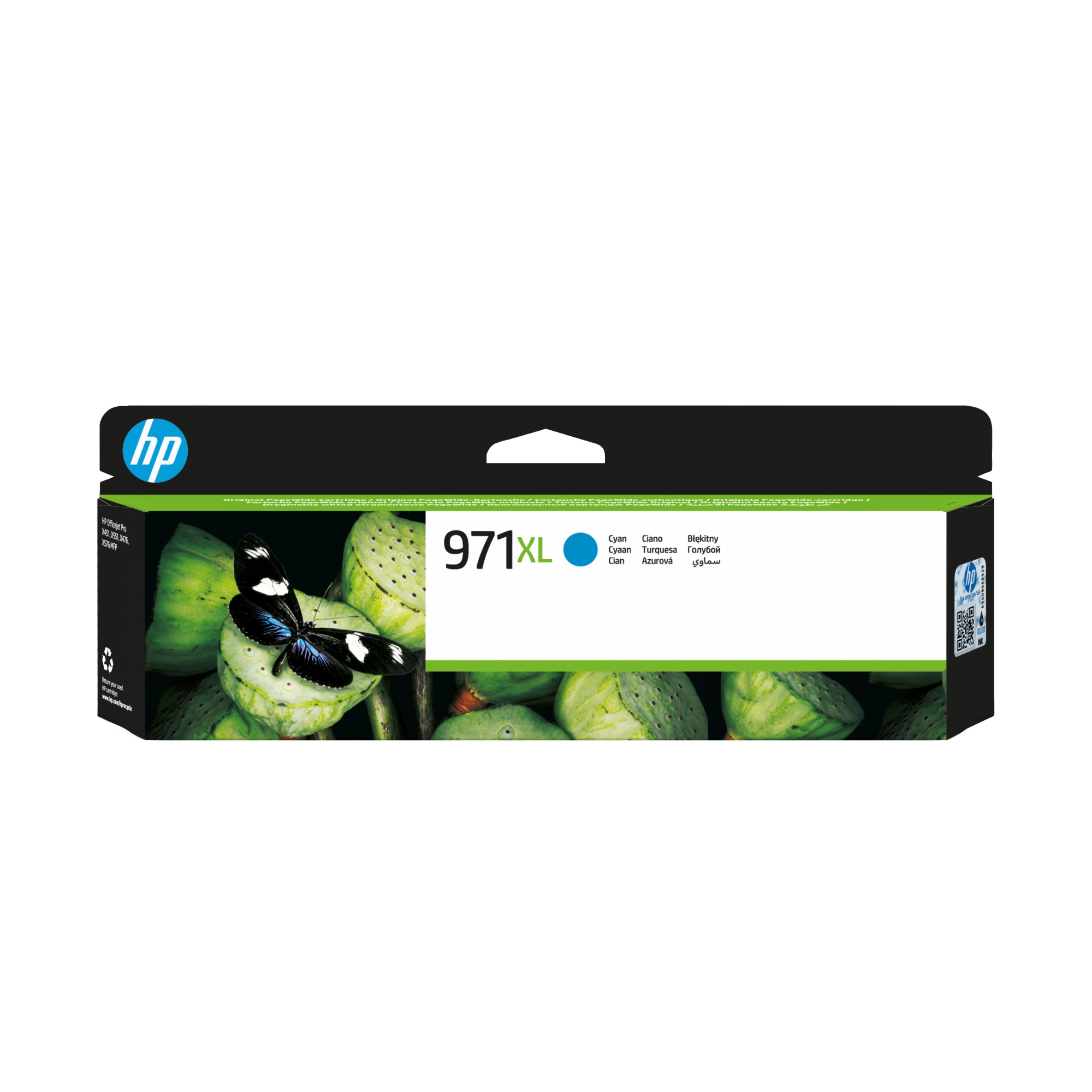 HP CN626AE/971XL Ink cartridge cyan high-capacity, 6.6K pages ISO/IEC 24711 86.5ml for HP OfficeJet Pro X