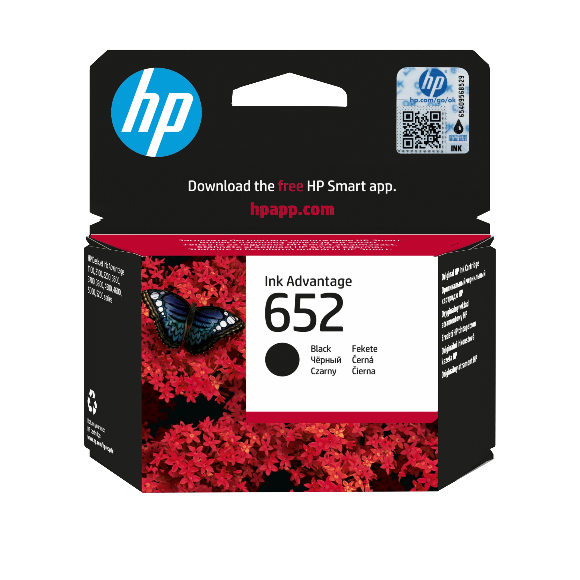 HP F6V25AE/652 Printhead cartridge black, 360 pages for HP DeskJet 3835