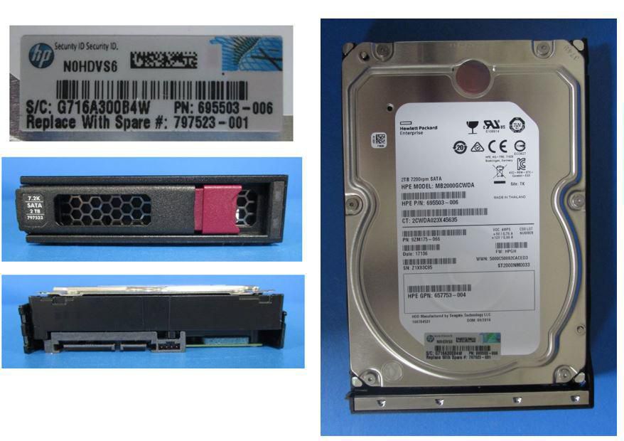 HPE DRV HD 2TB 6G 7.2K 3.5 SATA LP