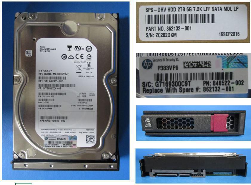 HPE 2TB SATA Hard Drive 6Gb/s