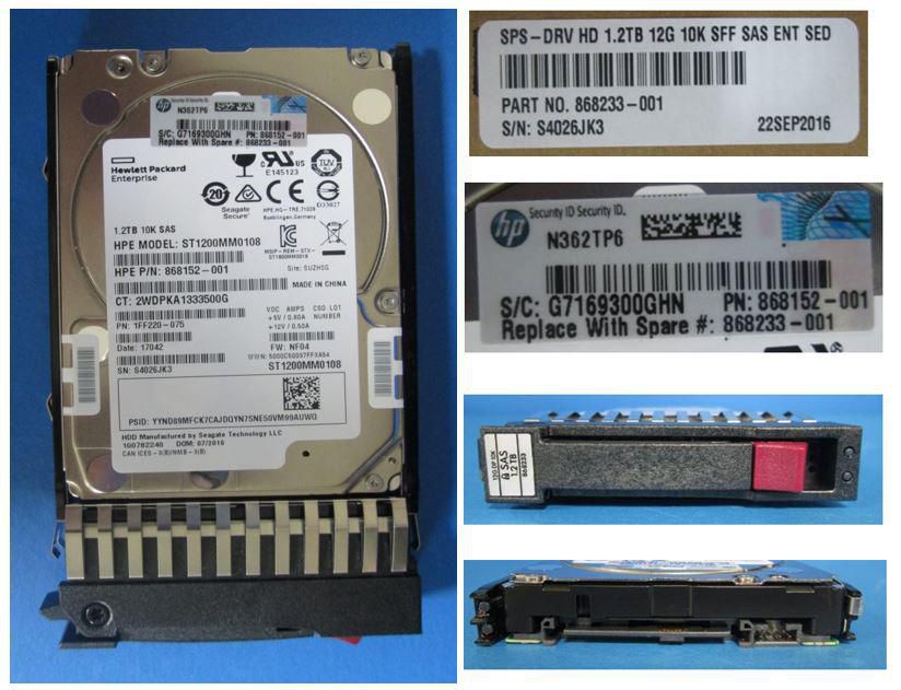 HP MSA 1.2TB 12G SAS 10K rpm SFF (2.5-inch) Enterprise Self Encrypted Hard Drive