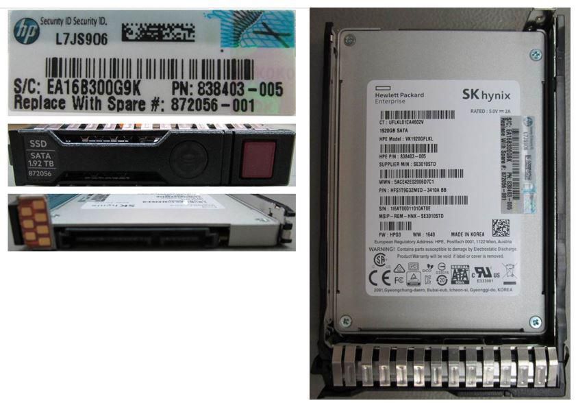 HPE SSD 1.92TB 6G SFF SATA RI-1 SC