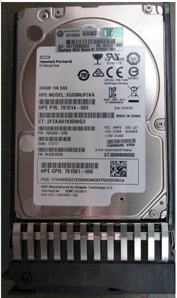 HPE HDD 300GB 12G 10K SFF SAS ST
