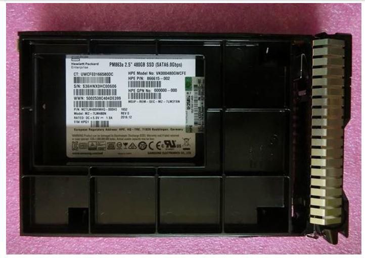 HPE SSD 480GB 6G LFF SATA RI PLP