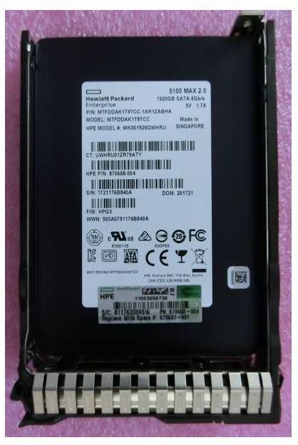 HP E 1.92TB SATA 6G Mixed Use SFF (2.5in) SC Digitally Signed Firmware SSD