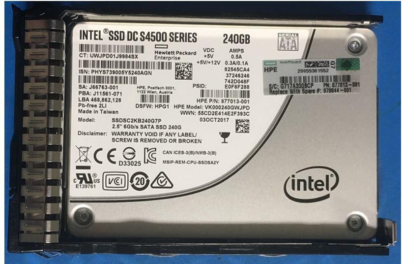 HPE 240GB SATA 6G SFF RI DS SC SSD
