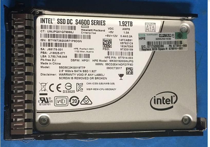 HP E 1.92TB SATA 6G Mixed Use SFF (2.5in) SC Digitally Signed Firmware SSD