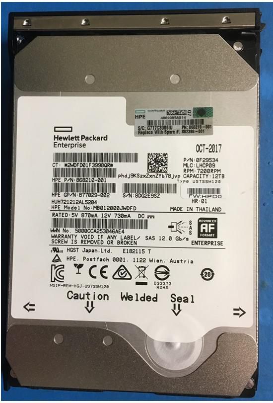HPE DRV HDD 12TB 7.2K LFF