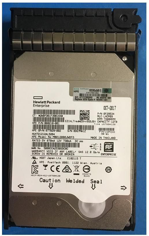HP E 12TB SAS 12G Midline 7.2K LFF (3.5in) Helium 512e Digitally Signed Firmware HDD