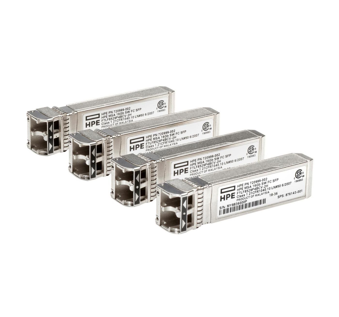 HP E MSA 8Gb SW FC SFP+ 4 - Pack Transceiver