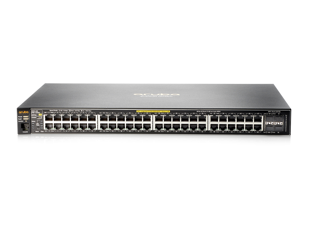 HPE Aruba 2530 48G PoE+ Managed L2 Gigabit Ethernet (10/100/1000) Power over Ethernet (PoE) 1U