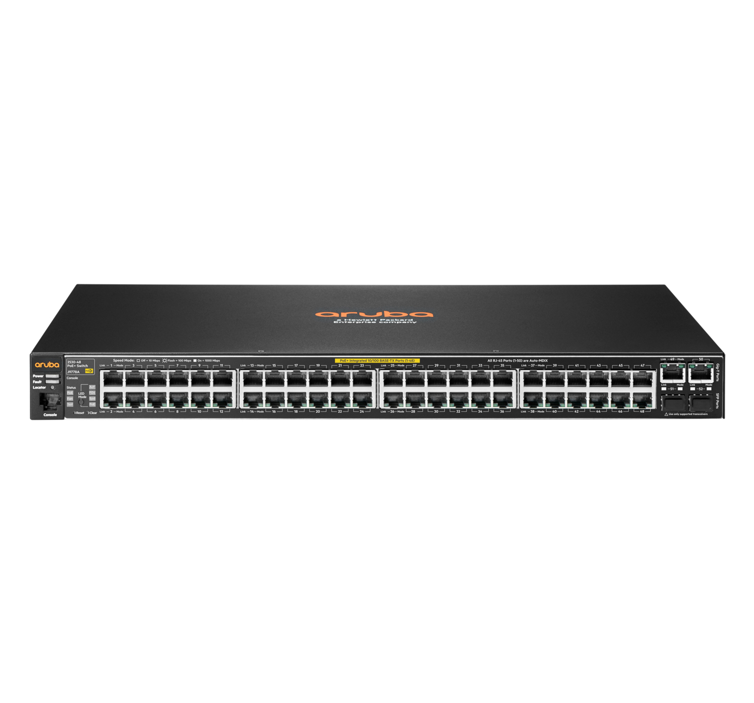 HPE Aruba Networking 2530 48 PoE+ Managed L2 Fast Ethernet (10/100) Power over Ethernet (PoE) 1U