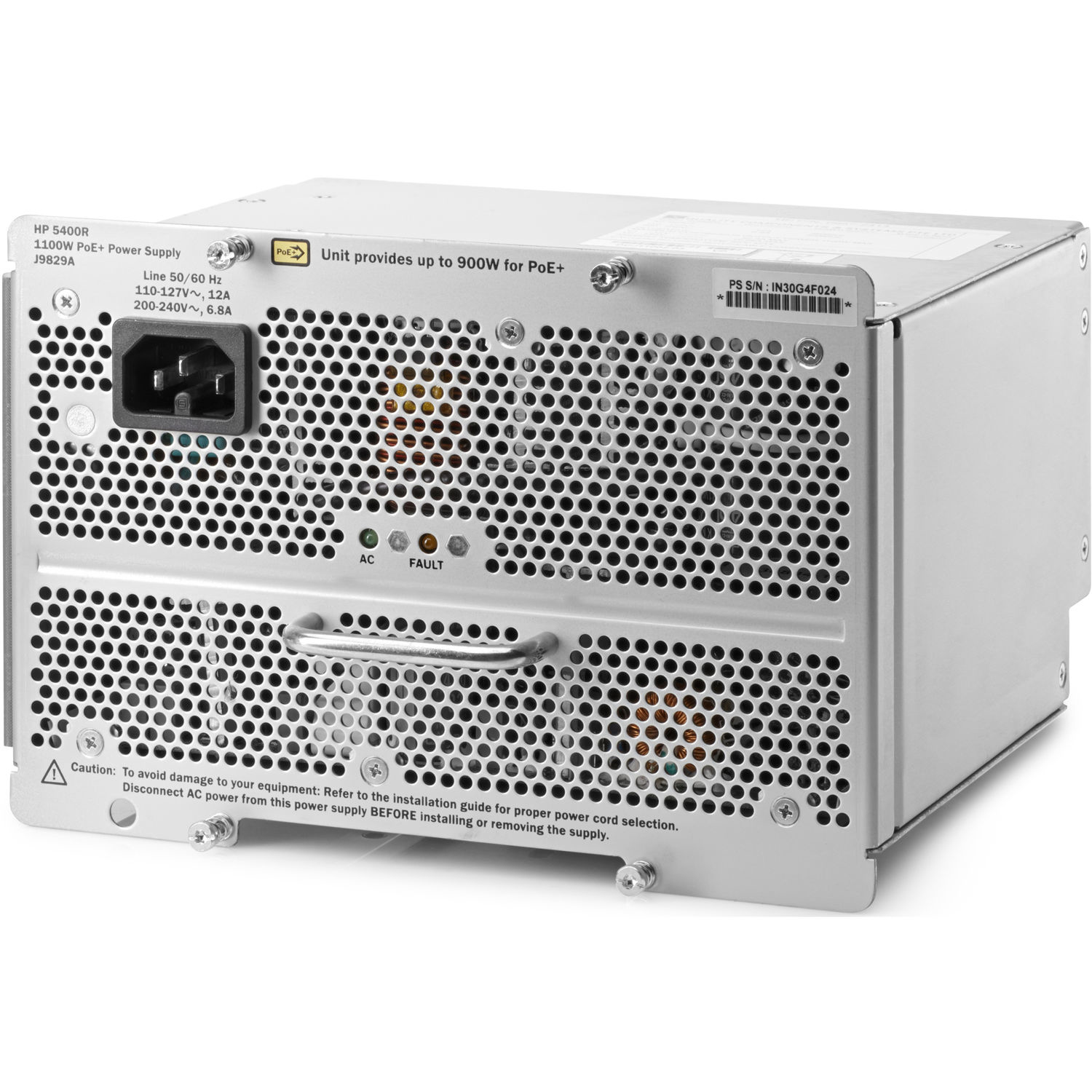 HPE Aruba Networking 5400R 1100W PoE+ zl2 Power Supply