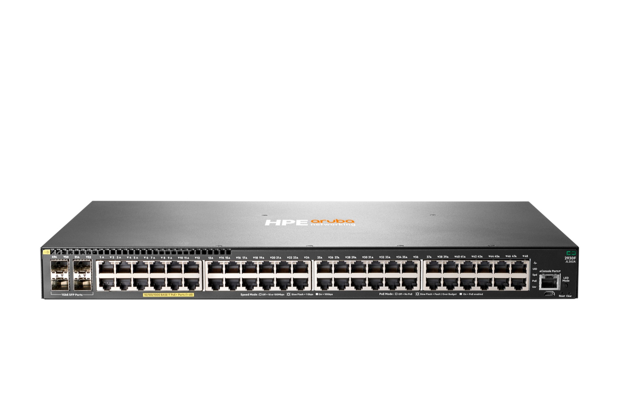 HPE Aruba Networking 2930F 48G PoE+ 4SFP Switch
