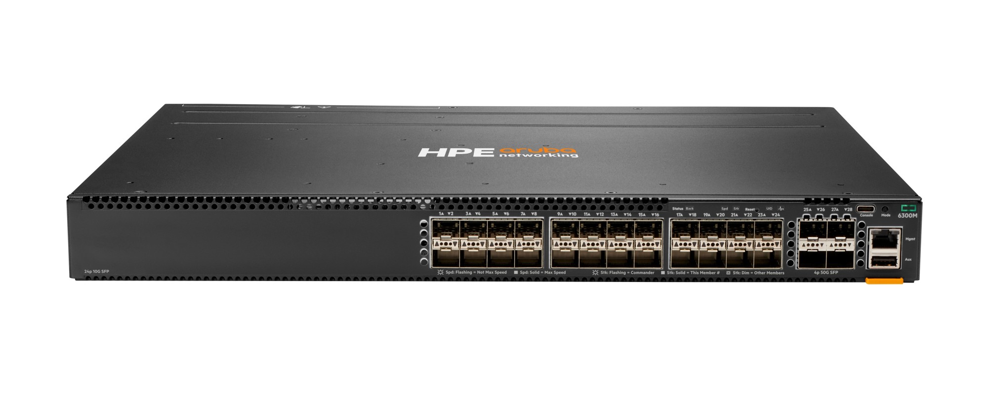 HPE Aruba Networking CX 6300M 24-port SFP+ and 4-port SFP56 Switch