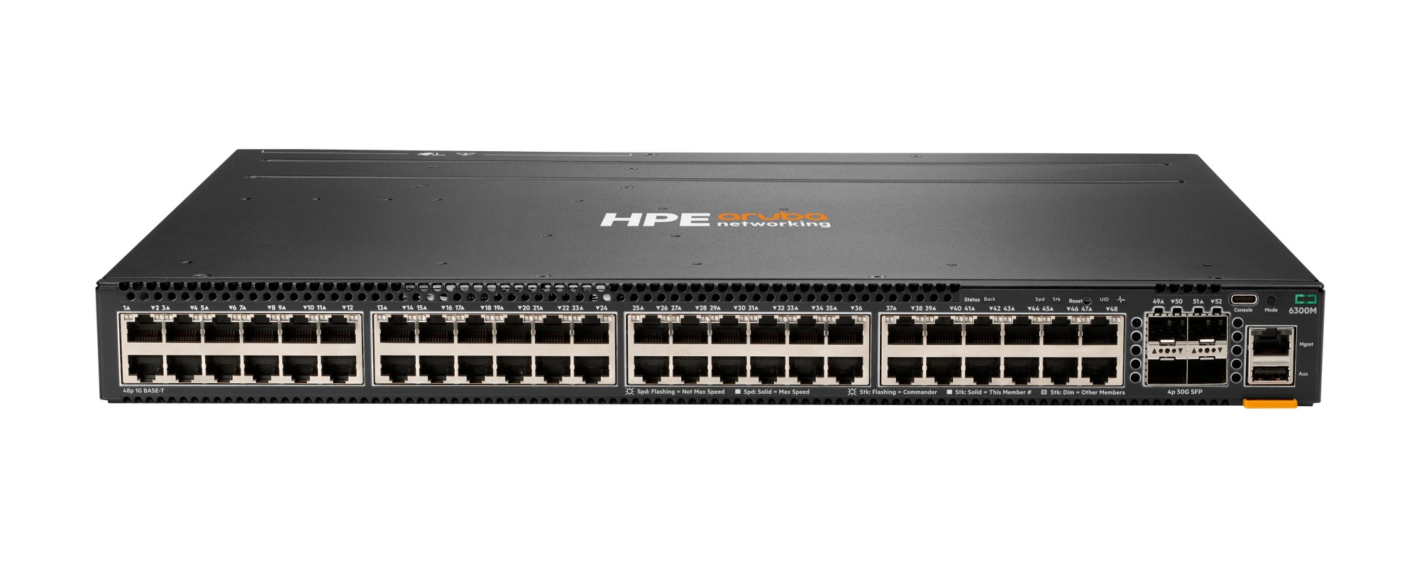 HPE Aruba Networking CX 6300M 48-port 1GbE and 4-port SFP56 Switch