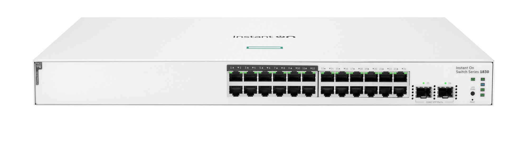 HPE Aruba Networking Networking Instant On Switch 24p Gigabit CL4 PoE 2p SFP 195W 1830