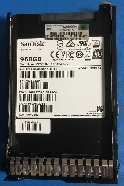 HPE DRV SSD 960GB SFF SATA