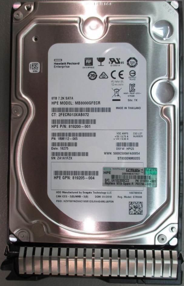 HPE DRV HDD 8TB 7.2K LFF