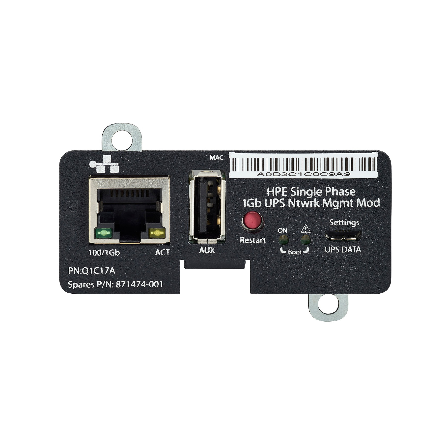 HPE Single Phase 1Gb UPS Network Management Module