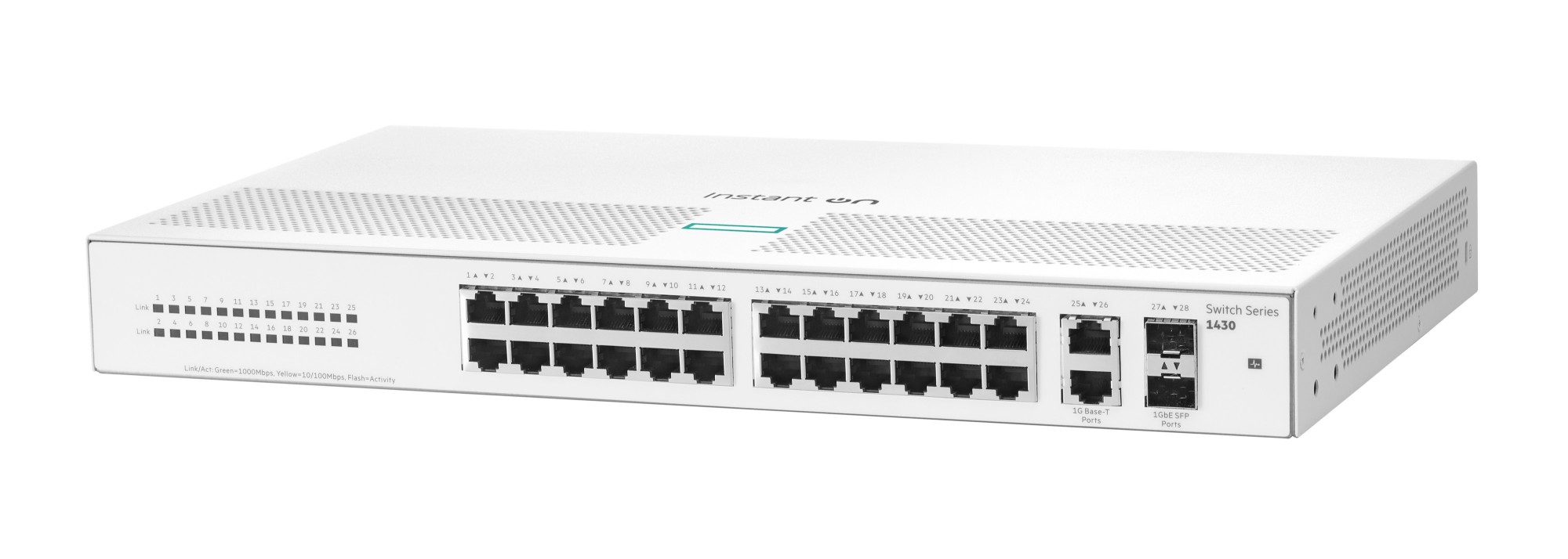 HPE Aruba Networking Networking Instant On Switch 26p Gigabit 2p SFP 1430