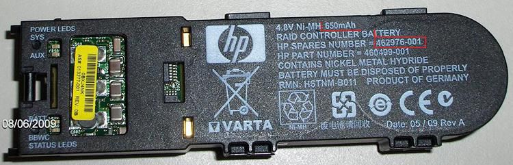 HPE Smart Array Battery