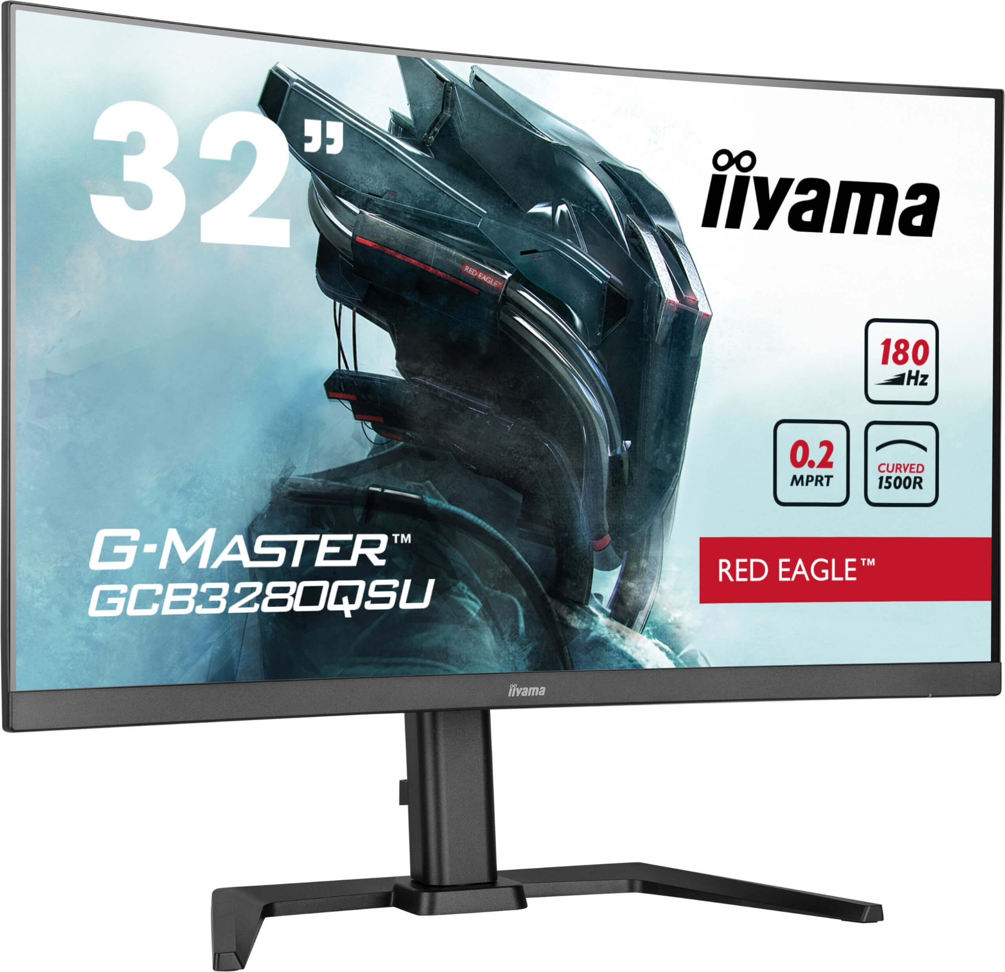 iiyama G-MASTER Immerse yourself in the game with the curved GCB3280QSU Red Eagle with 180Hz refresh rate