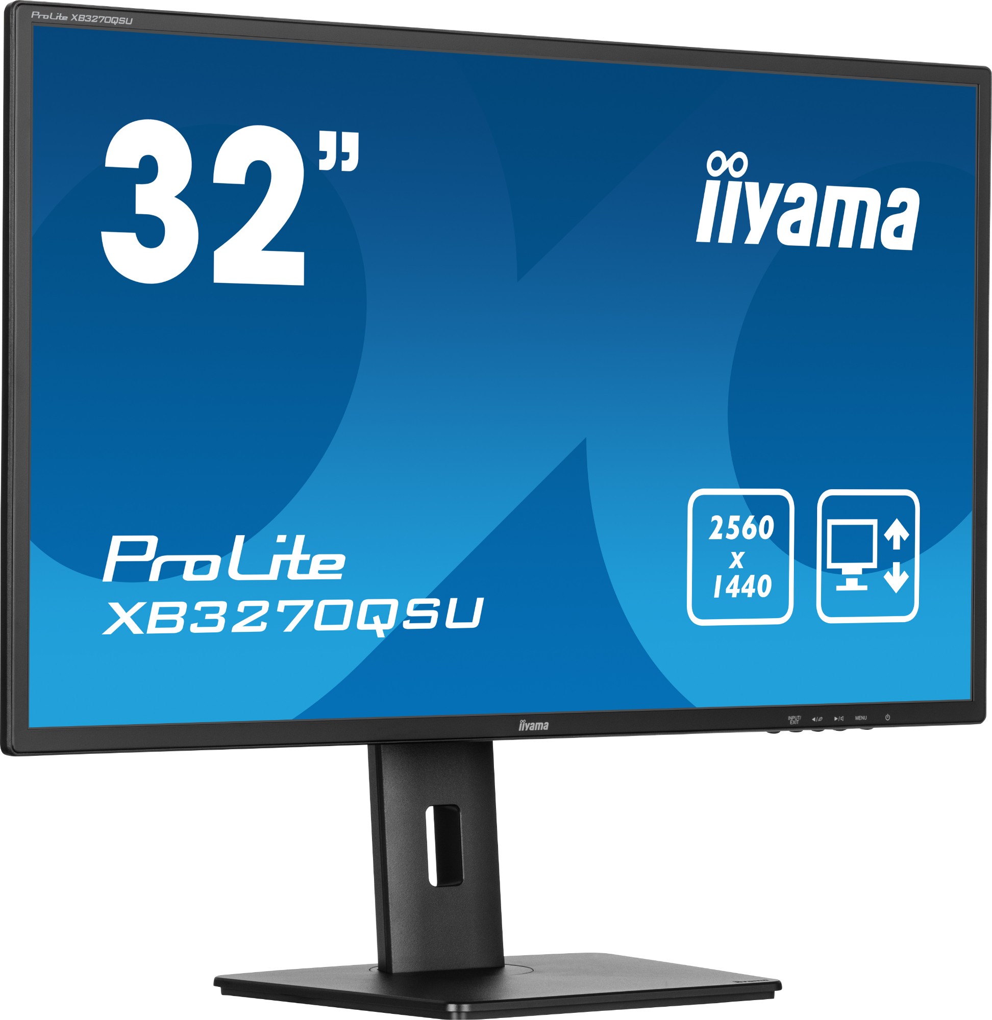 iiyama ProLite A height adjustable 32” IPS Panel Technology monitor featuring QHD resolution