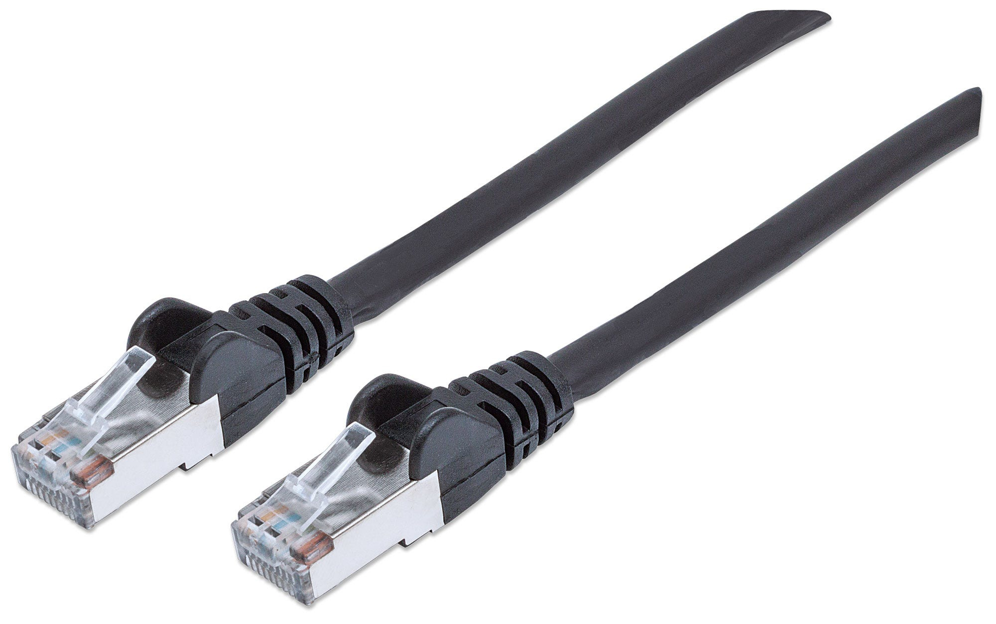Intellinet Network Patch Cable, Cat6A, 30m, Black, Copper, S/FTP, LSOH / LSZH, PVC, RJ45, Gold Plated Contacts, Snagless, Booted, Lifetime Warranty