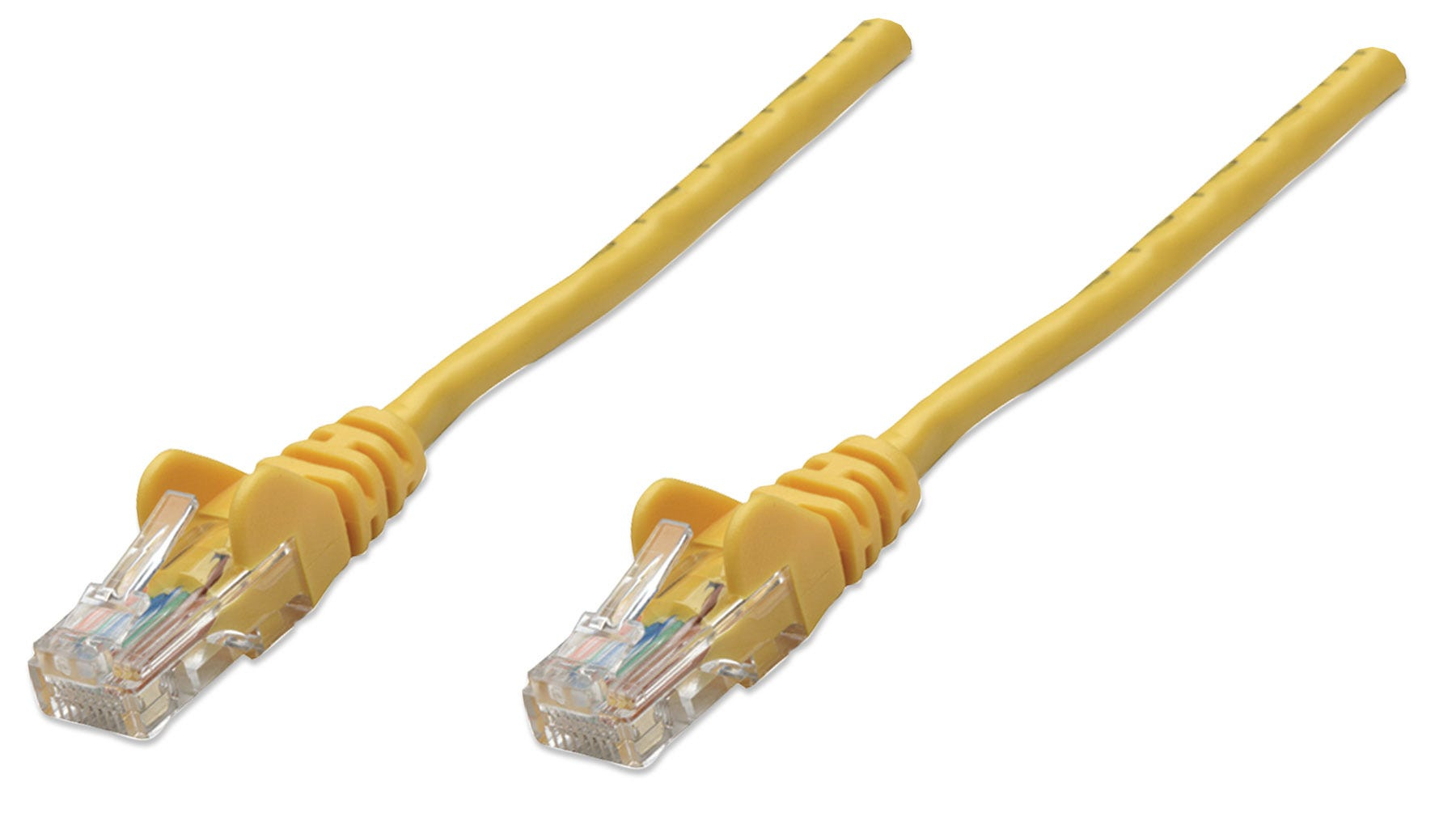 Intellinet Network Patch Cable, Cat5e, 5m, Yellow, CCA, U/UTP, PVC, RJ45, Gold Plated Contacts, Snagless, Booted, Lifetime Warranty