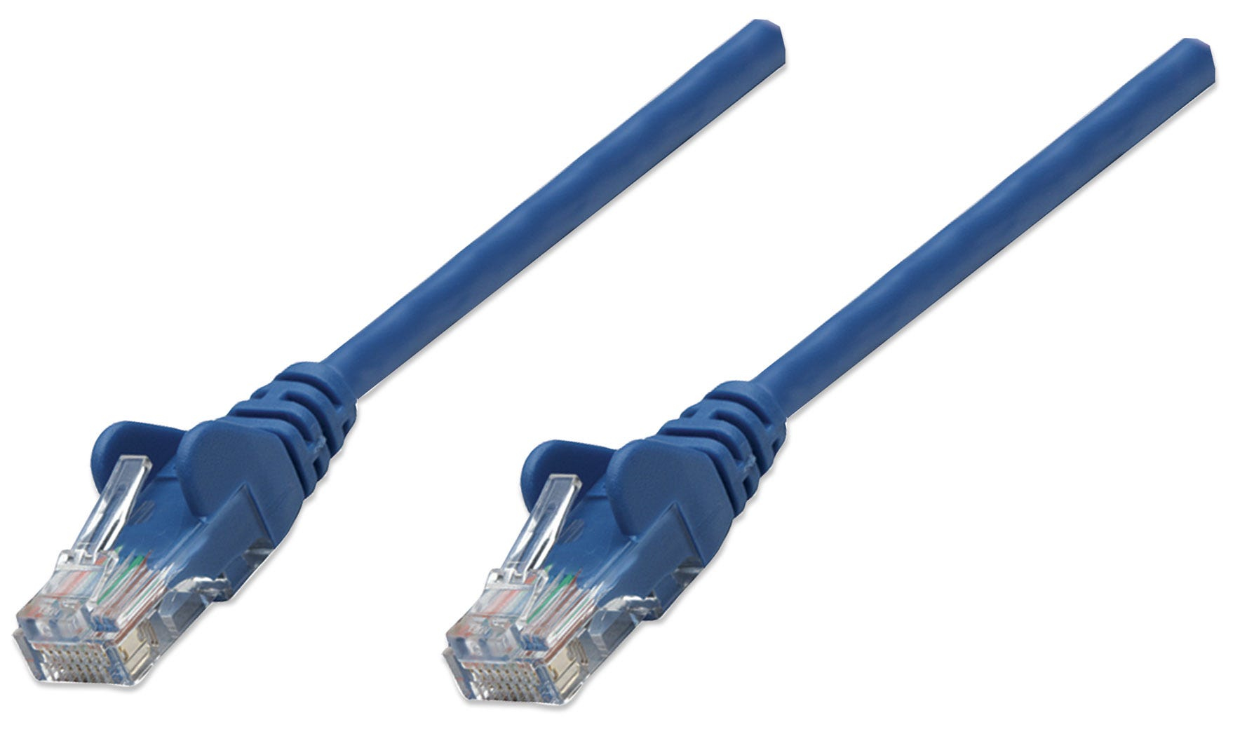 Intellinet Network Patch Cable, Cat5e, 20m, Blue, CCA, U/UTP, PVC, RJ45, Gold Plated Contacts, Snagless, Booted, Lifetime Warranty