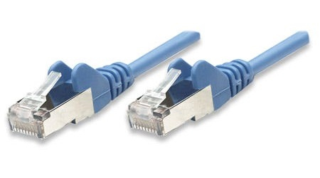 Intellinet Network Patch Cable, Cat5e, 5m, Blue, CCA, SF/UTP, PVC, RJ45, Gold Plated Contacts, Snagless, Booted, Lifetime Warranty