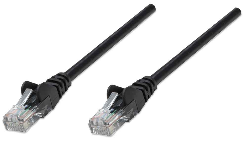 Intellinet Network Patch Cable, Cat6, 5m, Black, CCA, U/UTP, PVC, RJ45, Gold Plated Contacts, Snagless, Booted, Lifetime Warranty