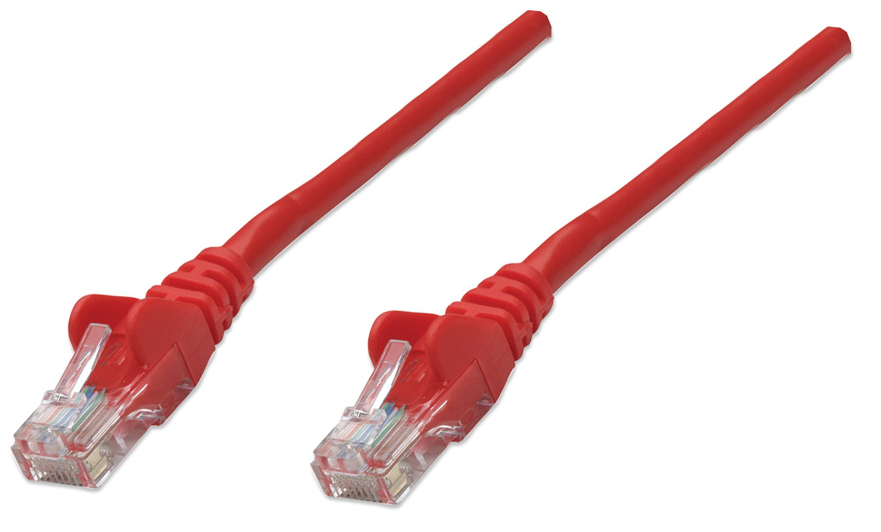Intellinet Network Patch Cable, Cat6, 5m, Red, CCA, U/UTP, PVC, RJ45, Gold Plated Contacts, Snagless, Booted, Lifetime Warranty